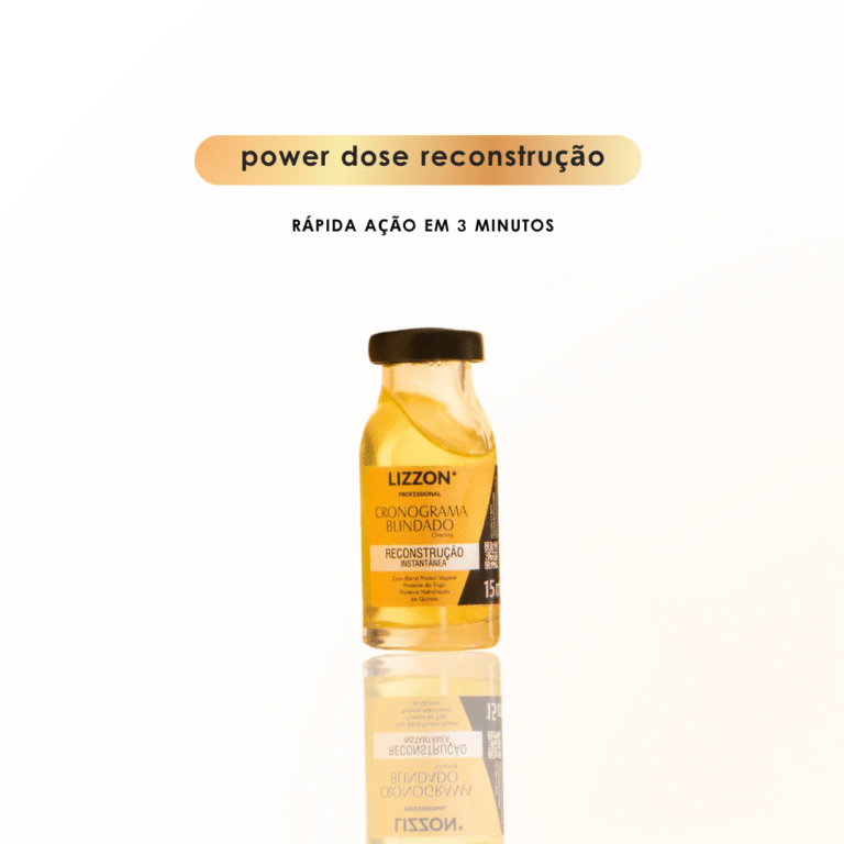 Um pequeno frasco transparente com líquido amarelo, rotulado como 