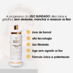 Um frasco de Volume Control Blond: Loiro Blindado é mostrada por características em português - 