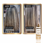 Fotos lado a lado mostram a parte de trás da cabeça de uma pessoa antes e depois de um tratamento com o Reversor de Danos - ND.