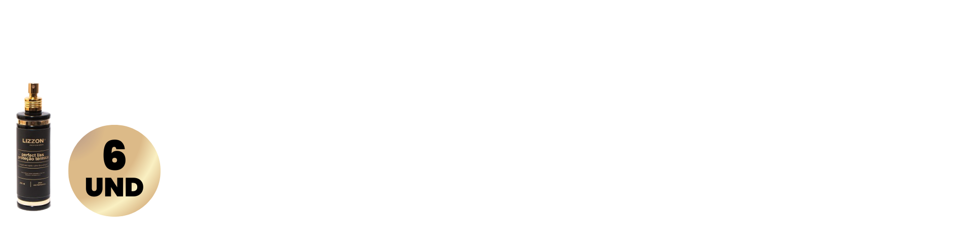 Um frasco preto e dourado de Perfect Liss - Protetor Térmico (combo 6x) rotulado como 