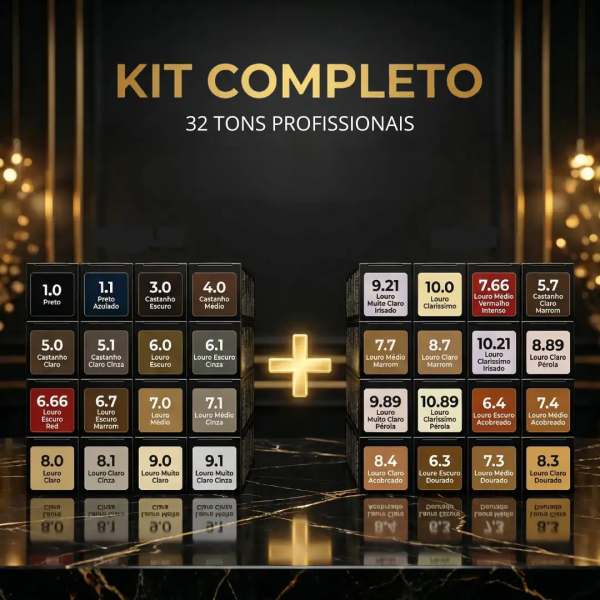 Kit Colorizze Coloração Creme Permanente (32 unidades) + GANHE CURSO MORENA ILUMINADA