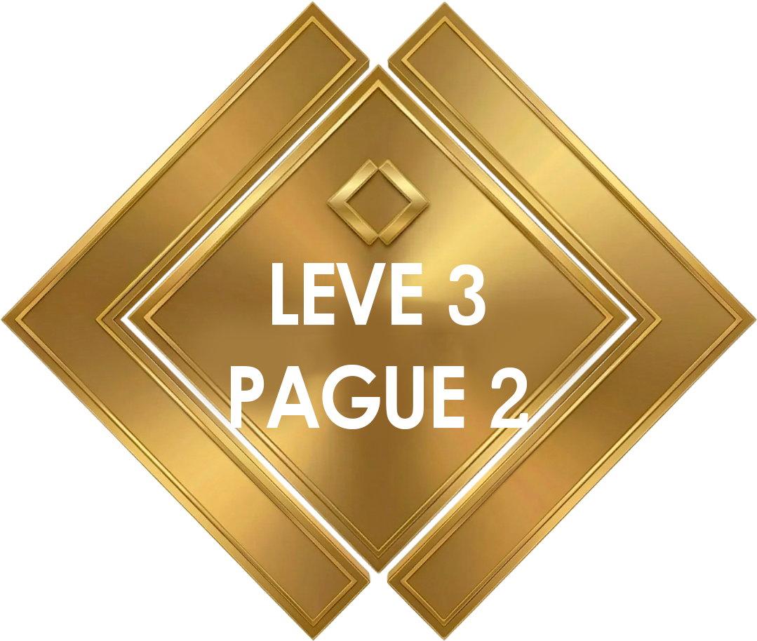 leve-3-pague-2 Desenho geométrico dourado em forma de diamante com o texto LEVE 3 PAGUE 2 em letras maiúsculas brancas e em negrito, centralizado na imagem.