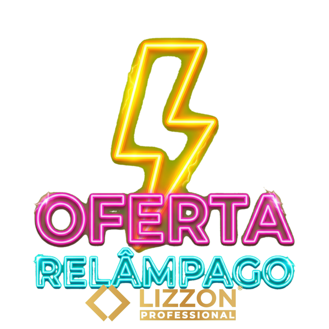 Um gráfico em estilo neon com um raio amarelo acima do texto 