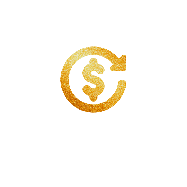Um cifrão dourado dentro de uma seta circular acima das palavras PROGRAMA DE PONTOS em branco, em um fundo cinza claro, destaca os benefícios exclusivos do programa de recompensas da Lizzon.