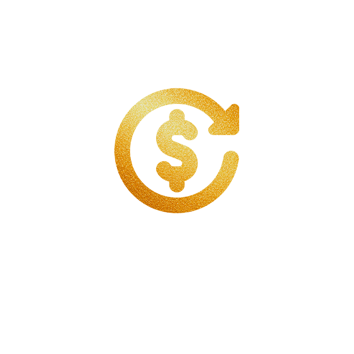 Um cifrão dourado dentro de uma seta circular acima das palavras PROGRAMA DE PONTOS em branco, em um fundo cinza claro, destaca os benefícios exclusivos do programa de recompensas da Lizzon.