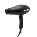 Um secador de cabelo SECADOR PROFISSIONAL FOCUS 2600W 220V - DIGITAL, na cor preta, apresenta acabamento fosco, botões de controle prateados na alça, um cabo de alimentação visível e o nome da marca Focus impresso na lateral.