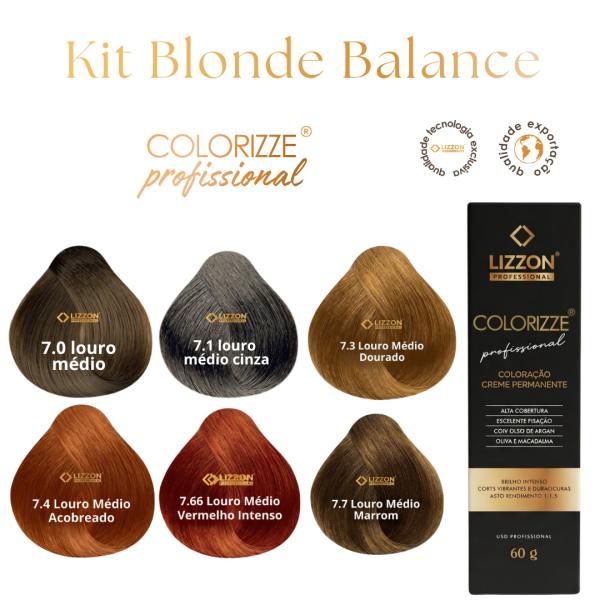Kit Colorizze Blonde Balance · Louros Médios (6 tons) + Ganhe Curso Mechas Express