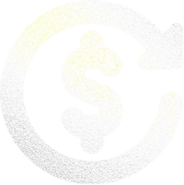 Imagem desbotada do símbolo do dólar dentro de uma seta circular, simbolizando dinheiro, moeda ou transações financeiras, sobre um fundo claro.
