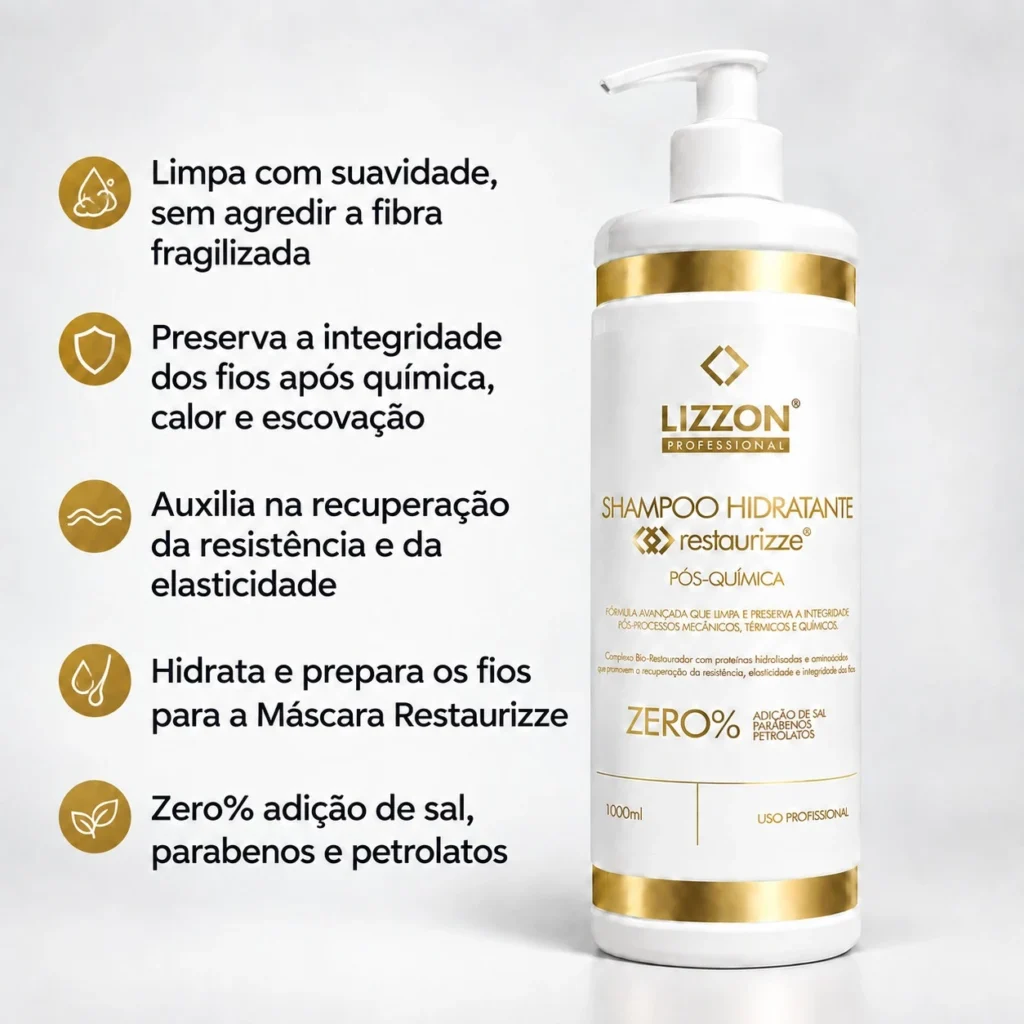 Shampoo Hidratante Restaurizze Pós-Química 1L